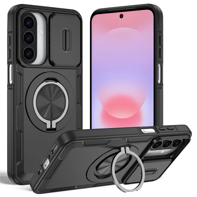 Coque Samsung Galaxy A27 / A37 Magnétique avec Anneau & Cache Caméra