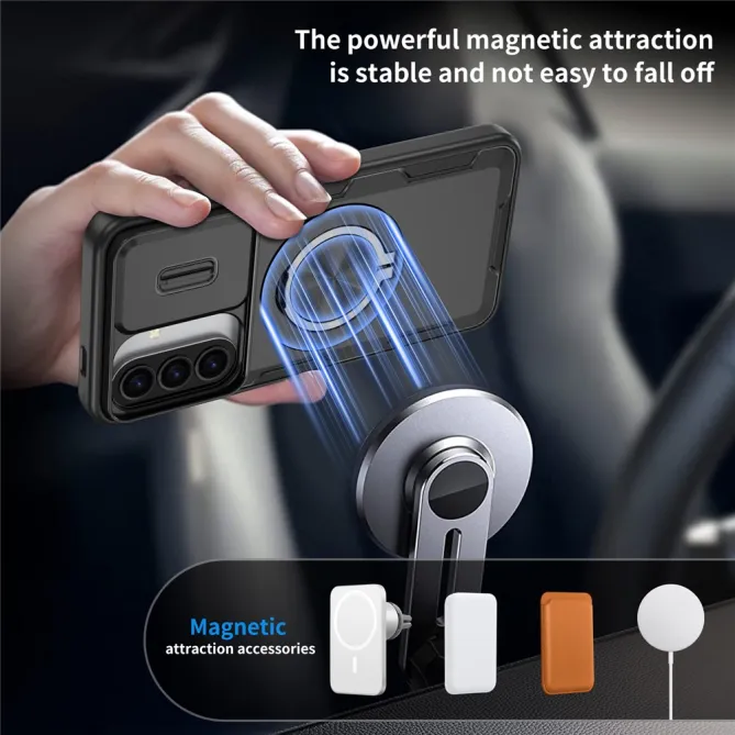 Coque Samsung Galaxy A27 / A37 Magnétique avec Anneau & Cache Caméra
