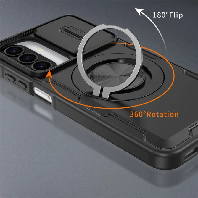 Coque Samsung Galaxy A27 / A37 Magnétique avec Anneau & Cache Caméra