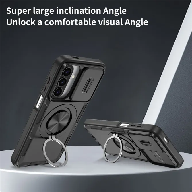 Coque Samsung Galaxy A27 / A37 Magnétique avec Anneau & Cache Caméra
