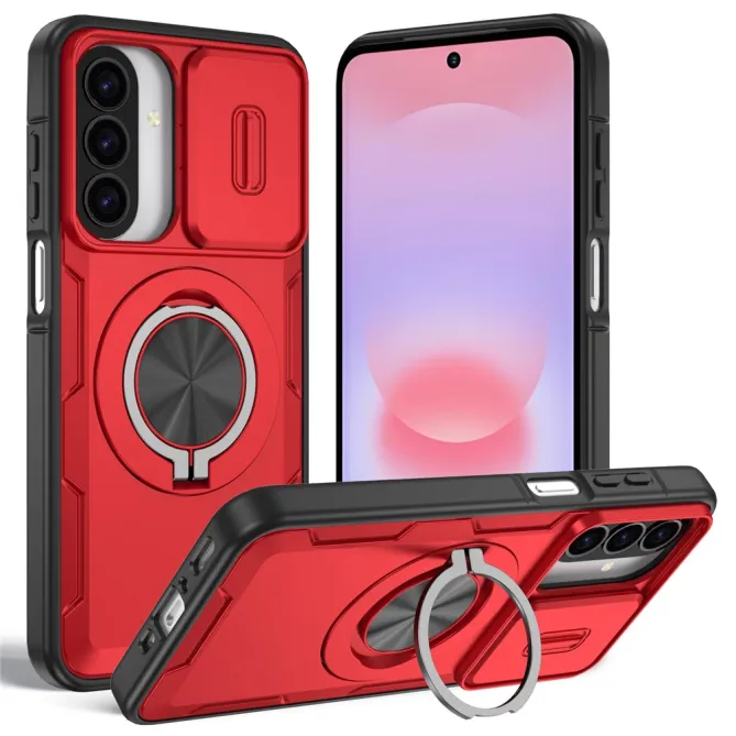 Coque Samsung Galaxy A27 / A37 Magnétique avec Anneau & Cache Caméra