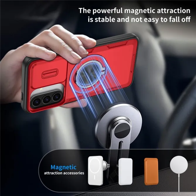 Coque Samsung Galaxy A27 / A37 Magnétique avec Anneau & Cache Caméra