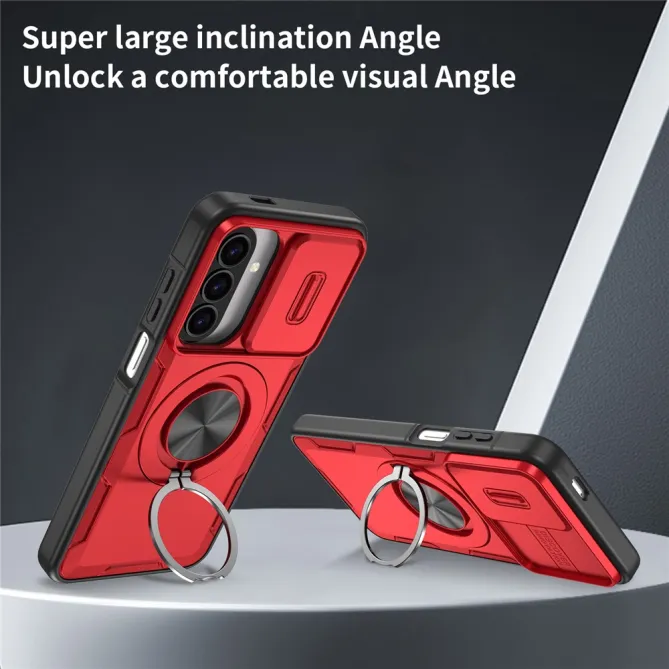 Coque Samsung Galaxy A27 / A37 Magnétique avec Anneau & Cache Caméra
