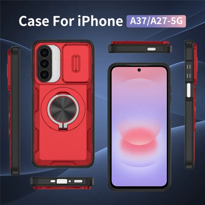 Coque Samsung Galaxy A27 / A37 Magnétique avec Anneau & Cache Caméra