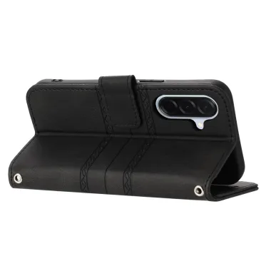 Housse Samsung Galaxy A27 Portefeuille Mélia Motif Gravé & Lanière
