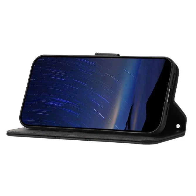 Housse Samsung Galaxy A27 Portefeuille Mélia Motif Gravé & Lanière