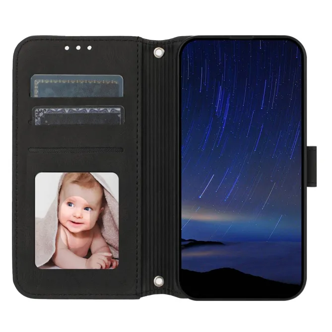 Housse Samsung Galaxy A27 Portefeuille Mélia Motif Gravé & Lanière