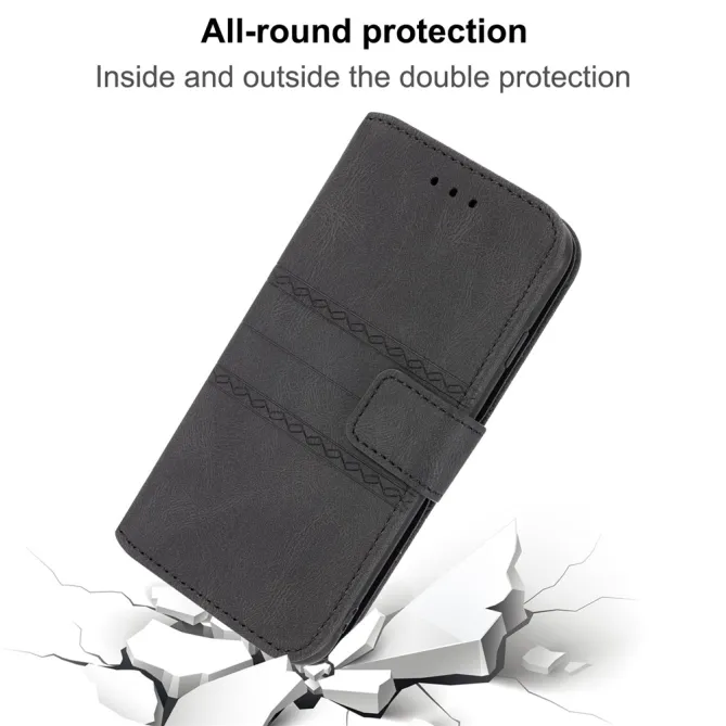 Housse Samsung Galaxy A27 Portefeuille Mélia Motif Gravé & Lanière