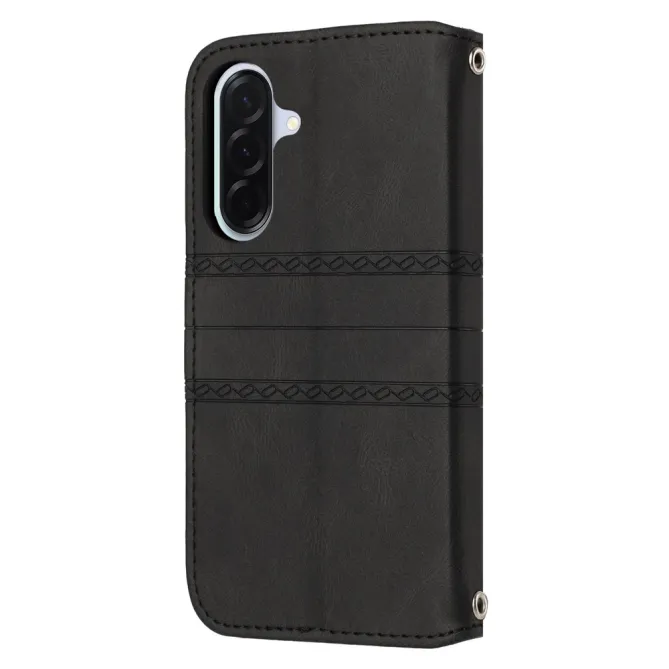Housse Samsung Galaxy A27 Portefeuille Mélia Motif Gravé & Lanière