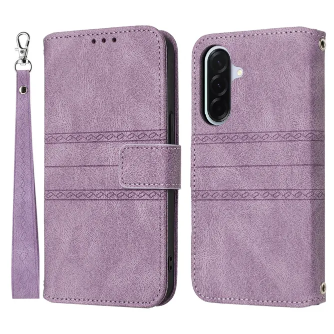 Housse Samsung Galaxy A27 Portefeuille Mélia Motif Gravé & Lanière