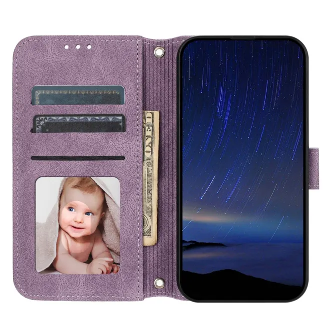 Housse Samsung Galaxy A27 Portefeuille Mélia Motif Gravé & Lanière