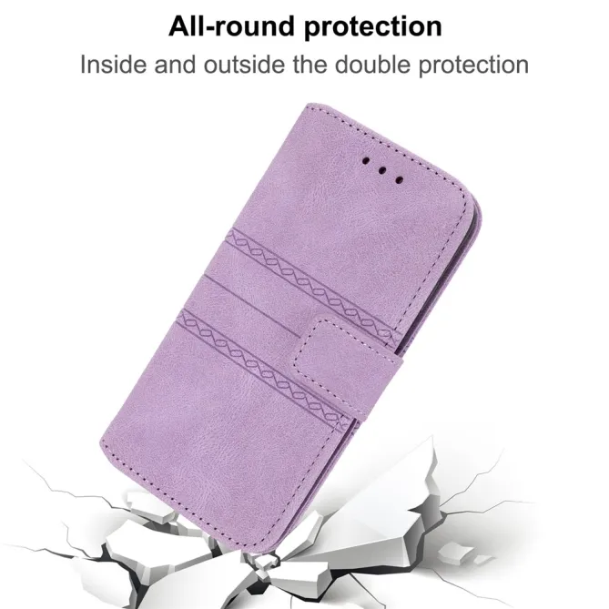 Housse Samsung Galaxy A27 Portefeuille Mélia Motif Gravé & Lanière