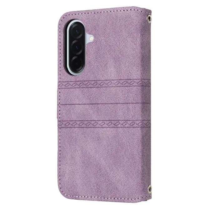 Housse Samsung Galaxy A27 Portefeuille Mélia Motif Gravé & Lanière