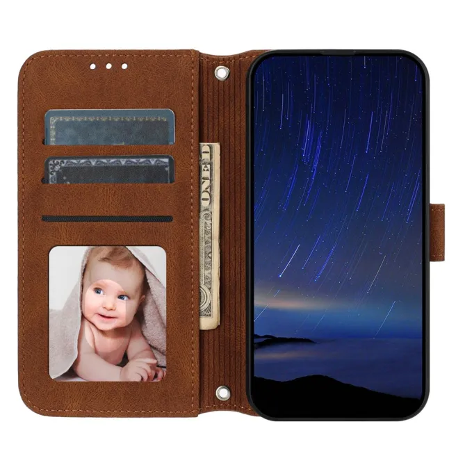 Housse Samsung Galaxy A27 Portefeuille Mélia Motif Gravé & Lanière