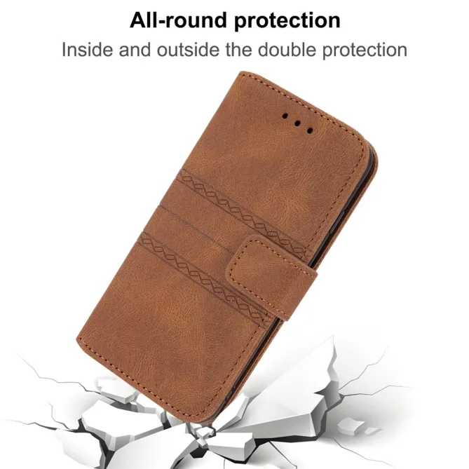 Housse Samsung Galaxy A27 Portefeuille Mélia Motif Gravé & Lanière