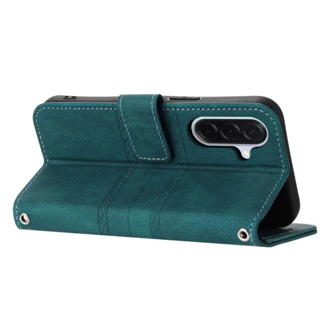 Housse Samsung Galaxy A27 Portefeuille Mélia Motif Gravé & Lanière