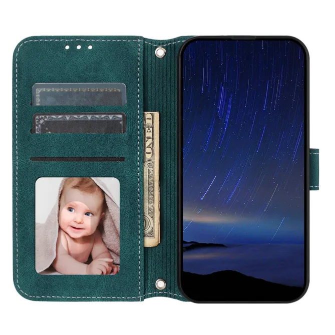 Housse Samsung Galaxy A27 Portefeuille Mélia Motif Gravé & Lanière
