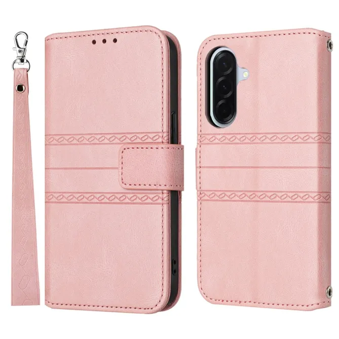 Housse Samsung Galaxy A27 Portefeuille Mélia Motif Gravé & Lanière