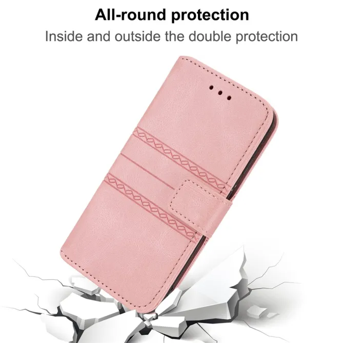 Housse Samsung Galaxy A27 Portefeuille Mélia Motif Gravé & Lanière