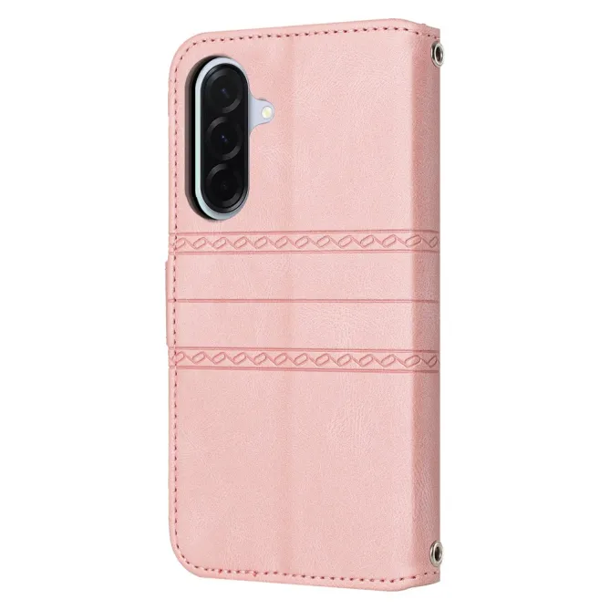 Housse Samsung Galaxy A27 Portefeuille Mélia Motif Gravé & Lanière