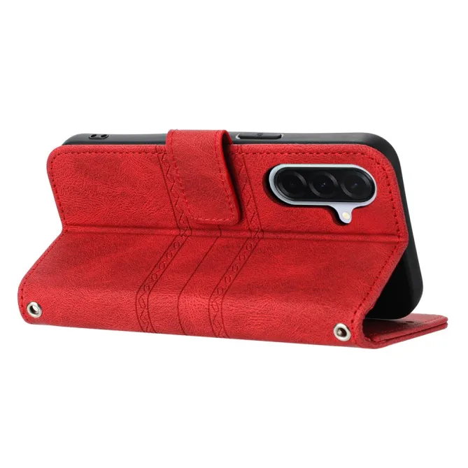 Housse Samsung Galaxy A27 Portefeuille Mélia Motif Gravé & Lanière