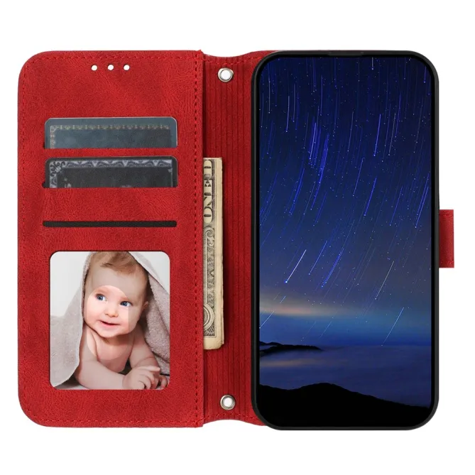 Housse Samsung Galaxy A27 Portefeuille Mélia Motif Gravé & Lanière