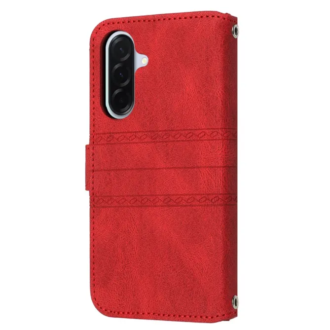 Housse Samsung Galaxy A27 Portefeuille Mélia Motif Gravé & Lanière