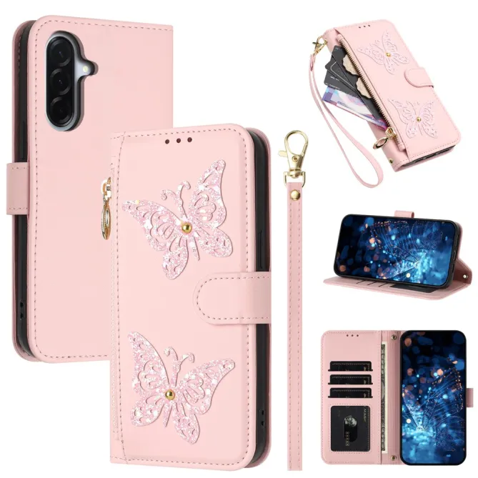 Housse Samsung Galaxy A27 Papillonia avec Lanière