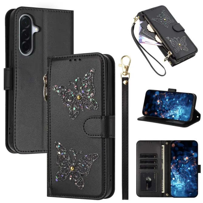 Housse Samsung Galaxy A27 Papillonia avec Lanière