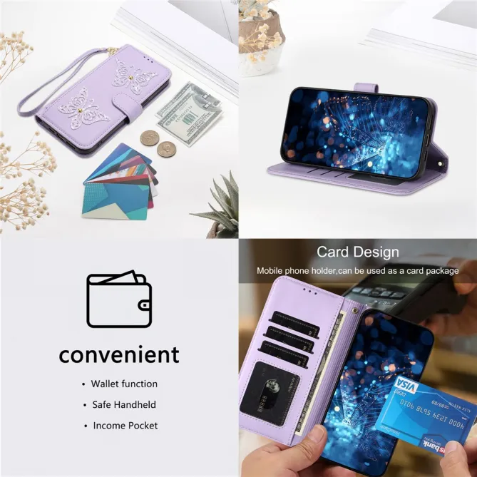 Housse Samsung Galaxy A27 Papillonia avec Lanière