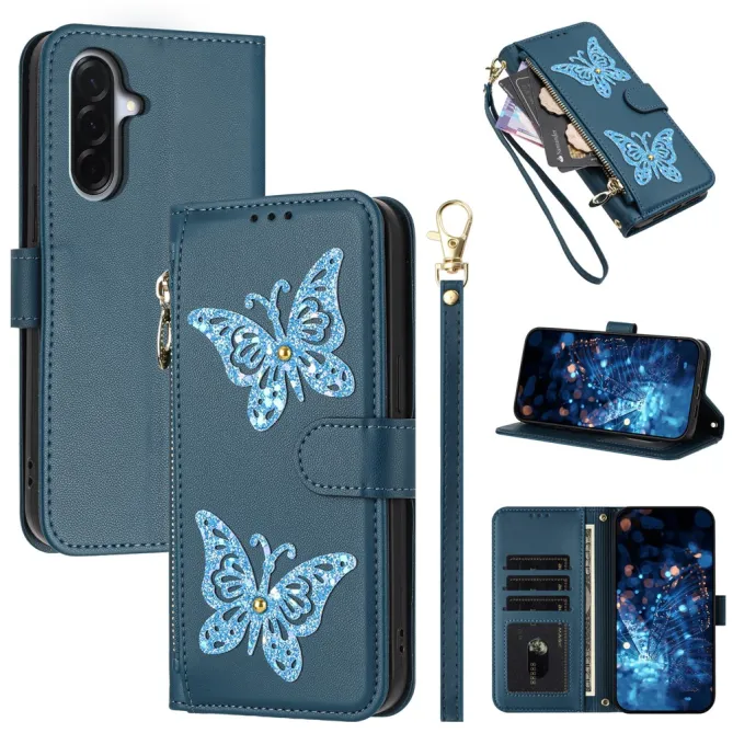 Housse Samsung Galaxy A27 Papillonia avec Lanière