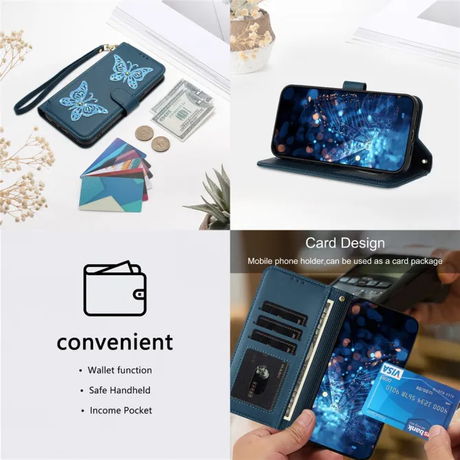 Housse Samsung Galaxy A27 Papillonia avec Lanière