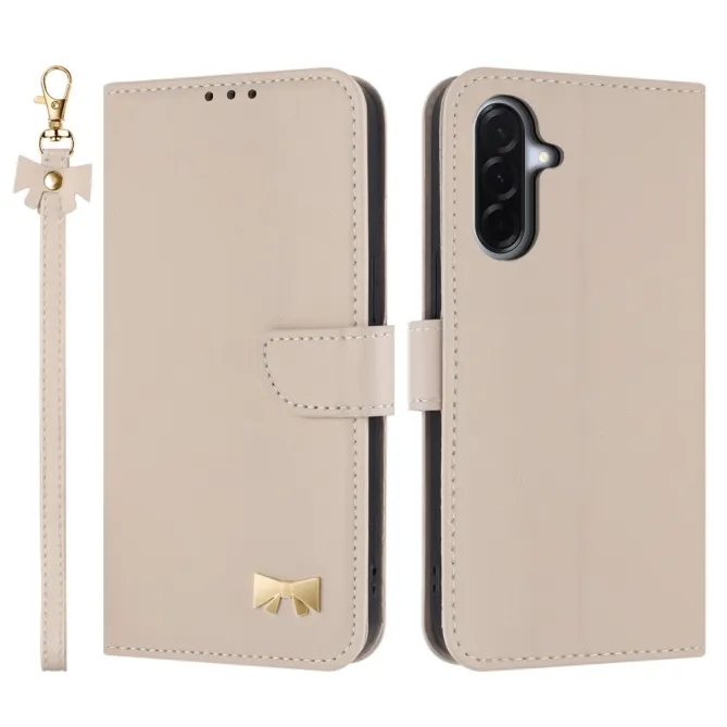 Housse Samsung Galaxy A27 Noeud Doré avec Bandoulière