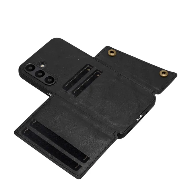 Coque Samsung Galaxy A27 Effet Cuir Porte-Cartes Béquille