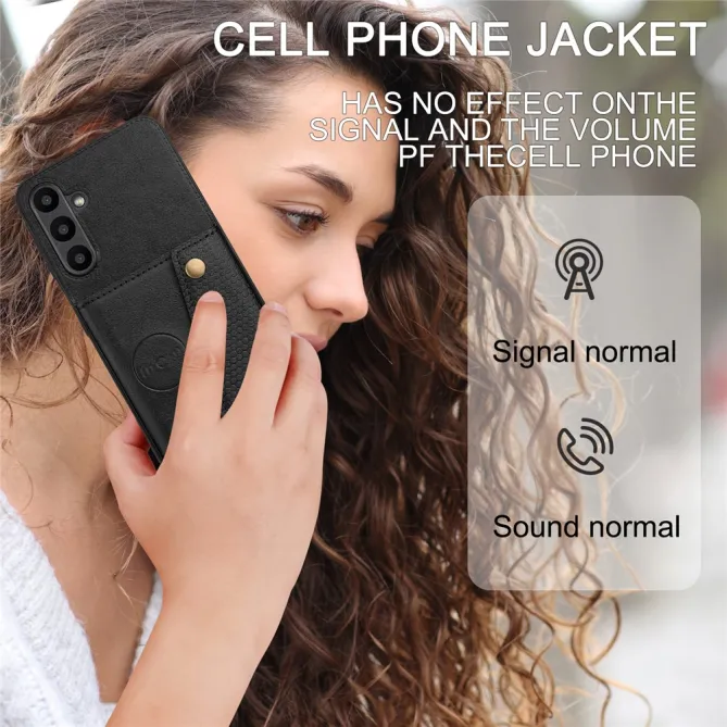 Coque Samsung Galaxy A27 Effet Cuir Porte-Cartes Béquille
