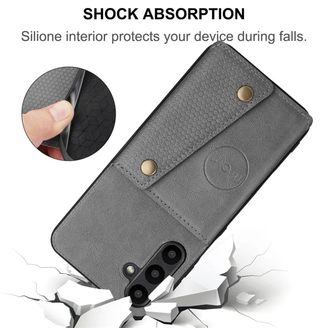 Coque Samsung Galaxy A27 Effet Cuir Porte-Cartes Béquille