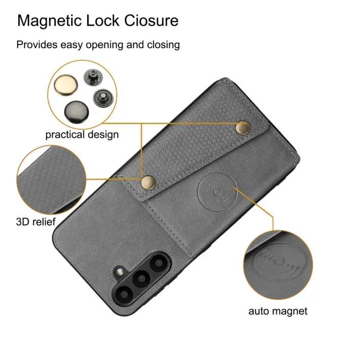 Coque Samsung Galaxy A27 Effet Cuir Porte-Cartes Béquille