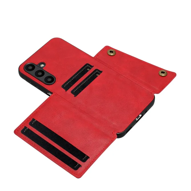 Coque Samsung Galaxy A27 Effet Cuir Porte-Cartes Béquille