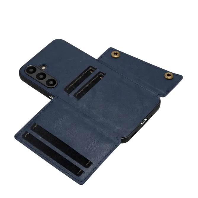 Coque Samsung Galaxy A27 Effet Cuir Porte-Cartes Béquille