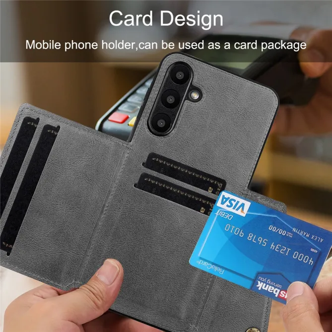 Coque Samsung Galaxy A27 Effet Cuir Porte-Cartes Béquille