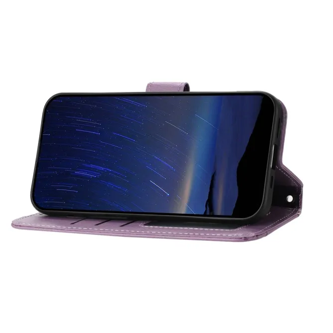 Housse Samsung Galaxy A27 Portefeuille Cuir Vieilli Zippé Bandoulière