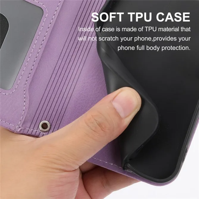 Housse Samsung Galaxy A27 Portefeuille Cuir Vieilli Zippé Bandoulière