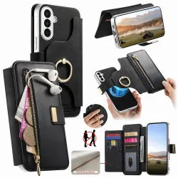 Housse Samsung Galaxy A27 Coque Détachable RFID Anneau et Poche Zippée