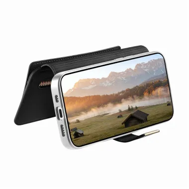 Housse Samsung Galaxy A27 Coque Détachable RFID Anneau et Poche Zippée