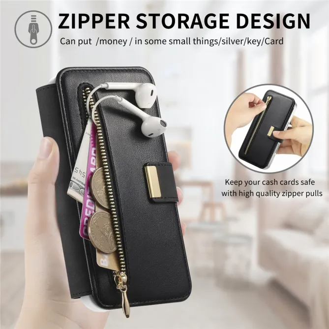 Housse Samsung Galaxy A27 Coque Détachable RFID Anneau et Poche Zippée