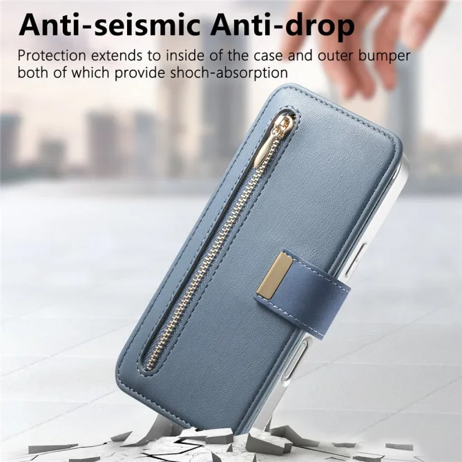 Housse Samsung Galaxy A27 Coque Détachable RFID Anneau et Poche Zippée