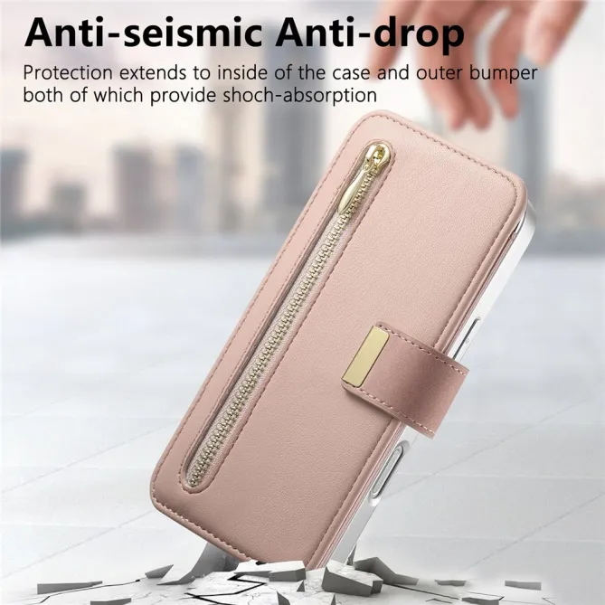 Housse Samsung Galaxy A27 Coque Détachable RFID Anneau et Poche Zippée