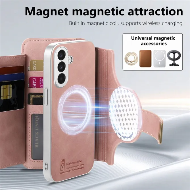Housse Samsung Galaxy A27 Coque Détachable RFID Anneau et Poche Zippée