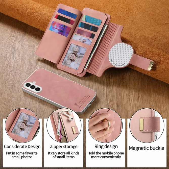 Housse Samsung Galaxy A27 Coque Détachable RFID Anneau et Poche Zippée