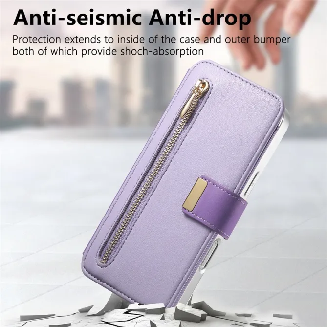 Housse Samsung Galaxy A27 Coque Détachable RFID Anneau et Poche Zippée